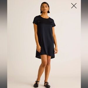 Quince Washable Stretch Silk Tee Dress